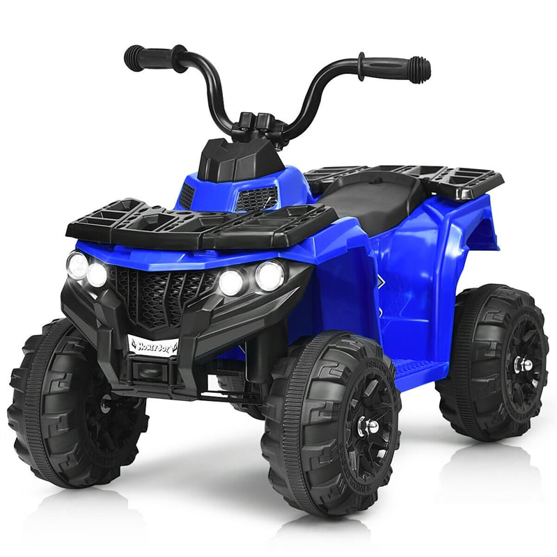 Kids Electric Ride-on ATV 6V Battery Powered 4 Wheeler Quad Car Toy with LED Headlights, Music & MP3 Player