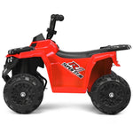 Kids Electric Ride-on ATV 6V Battery Powered 4 Wheeler Quad Car Toy with LED Headlights, Music & MP3 Player