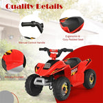 6V Kids Ride-on ATV Quad Mini 4 Wheeler Battery Powered Off-Road Vehicle with Anti-Slip Wheels