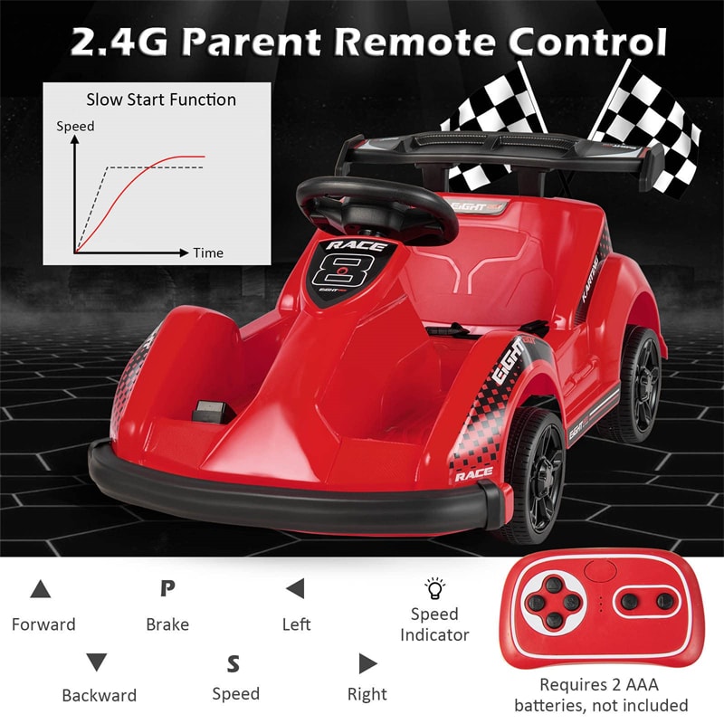 6V Electric Go Karts & Ride-on Race Cars for Kids Sale
