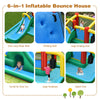 Inflatable Water Slide 6 in 1 Giant Jumping Bounce House Splash Pool with Crawling Tunnel, Pendulum & 735W Blower for Kids Backyard Party