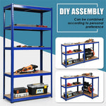 5-Tier Steel Freestanding Shelving Unit 72 Inch Adjustable Garage Storage Rack Open Display Shelf Unit