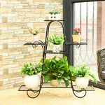 7 Tier Outdoor Metal Plant Stand Multilayer Flower Pots Holder