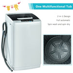 Full Automatic Washing Machine, 2-in-1 Portable Washer Spin Dryer Combo 8.8lbs Capacity with Drain Pump & 10 Programs for Apartment, RV, Dorm