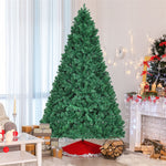 8FT Pre-Lit Artificial Christmas Tree Premium Hinged Spruce Xmas Tree with 430 LED Lights, 1438 PVC Branch & Folding Metal Stand for Holiday Decor