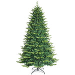 8FT Pre-lit Artificial Christmas Tree, APP Controlled Hinged Xmas Tree with 670 Color Changing LED Lights, 2956 Branch Tips & Folding Metal Stand