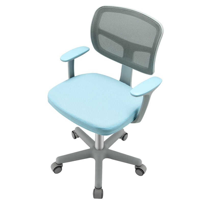 Adjustable Kids Desk Chair Children Swivel Study Computer Chair with Lumbar Support & Universal Casters