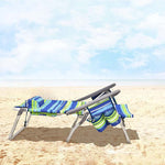 2 Pack Backpack Beach Chairs, Folding Camping Chairs 5-Position Reclining Beach Chairs with Armrests, Cooler Bag, Cup Holder, Side Pockets