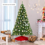 6FT Artificial Christmas Tree Premium Unlit Hinged Spruce Full Tree with 1000 Branch Tips & Metal Stand for Holiday Decorations