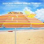 6.5 ft Beach Umbrella with Sand Anchor & Carrying Bag