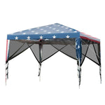 10’ x 10’ Pop-up Canopy Tent Flag Style - Bestoutdor