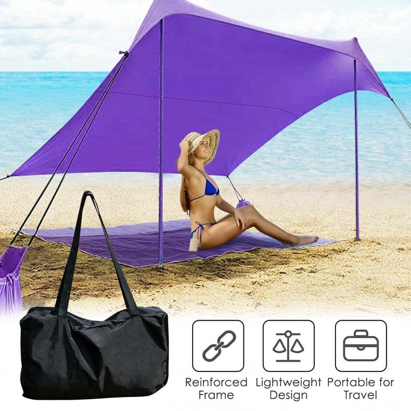 7' x 7' Family Beach Tent Canopy Sunshade