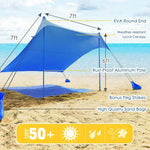 7' x 7' Family Beach Tent Canopy Sunshade