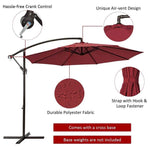 10ft Offset Hanging Outdoor Market Patio Umbrella - Bestoutdor