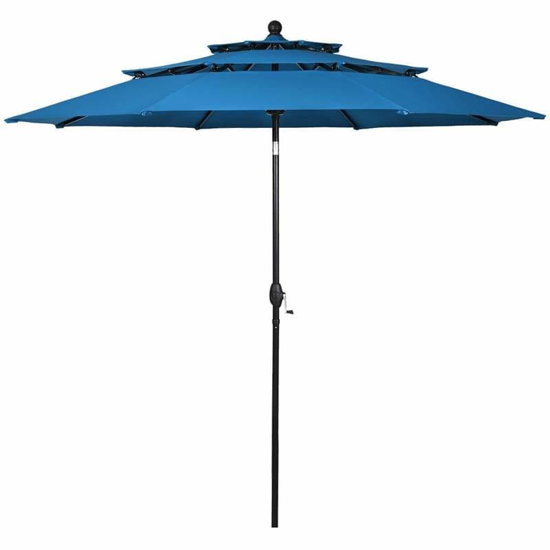 10ft 3 Tier Auto-tilt Patio Umbrella with Double Vented - Bestoutdor