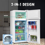 3.4 Cu. Ft. Compact Refrigerator, 2-Door Mini Fridge with Freezer, Adjustable Shelves & 7 Temperature Settings for Office, Apartment, Dorm