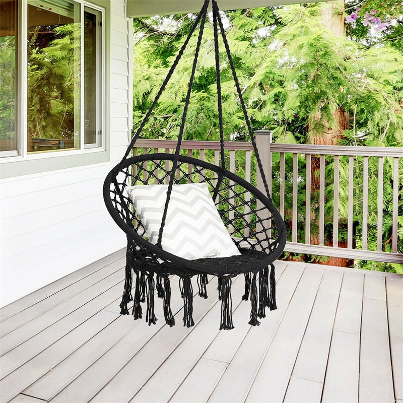 Cotton Rope Hanging Hammock Chair Macrame Swing Chair