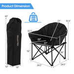 Folding Camping Moon Padded Chair with Carry Bag