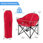 Folding Camping Moon Padded Chair with Carry Bag