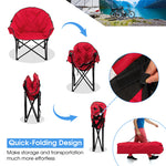 Folding Camping Moon Padded Chair with Carry Bag