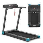 Folding Treadmill, Compact SuperFit Treadmill with APP Control, Speaker, LED Display, 12 Preset Programs, Walking Running Machine for Home Gym