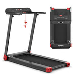 Folding Treadmill, Compact SuperFit Treadmill with APP Control, Speaker, LED Display, 12 Preset Programs, Walking Running Machine for Home Gym