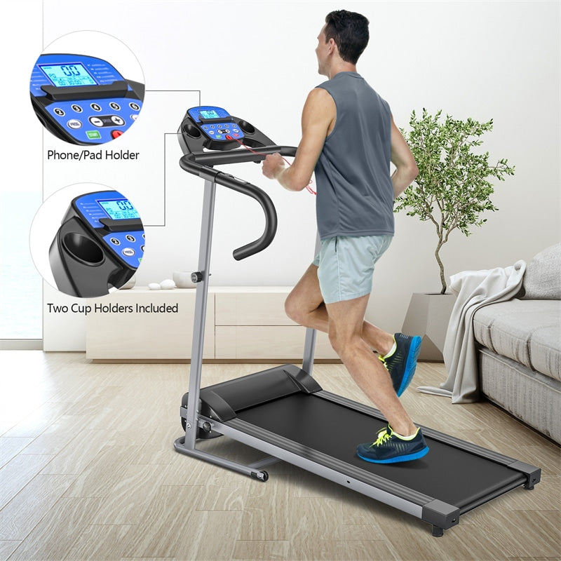 1100W Folding Treadmill Motorized Power Running Fitness Machine