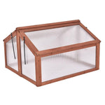 Garden Portable Wooden Cold Frame Greenhouse with Double Box - Bestoutdor