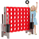 Jumbo 4-to-Score Giant Game Set 4-in-A-Row Lawn Game Set Large Yard Connect 4 Game for Outdoor Indoor Kids Adults Family Fun
