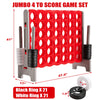 Jumbo 4-to-Score Giant Game Set 4-in-A-Row Lawn Game Set Large Yard Connect 4 Game for Outdoor Indoor Kids Adults Family Fun