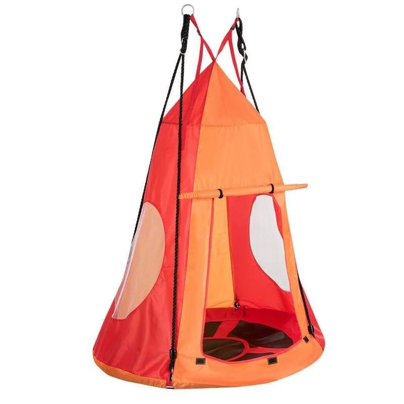 40'' Kids Hanging Chair Swing Tent Set - Bestoutdor