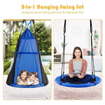 40'' Kids Hanging Chair Swing Tent Set - Bestoutdor