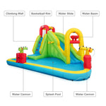 7-in-1 Inflatable Water Slide Kids Splash Pool Bounce House Mega Waterslide Park with 480W Blower for Backyard Family Fun