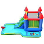 Inflatable Bounce House Water Slide Bouncy Castle Splash Pool Water Cannon with 580W Air Blower