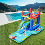 Inflatable Bounce House Water Slide Bouncy Castle Splash Pool Water Cannon with 580W Air Blower