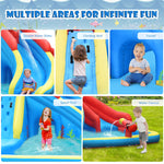 Inflatable Water Slide Crab Dual Slide Bounce House Splash Pool without Blower