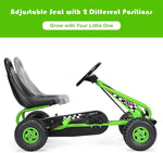 Kids Pedal Go Kart 4 Wheel Pedal Powered Ride On Car Toy with Adjustable Seat & Steering Wheels