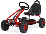 Kids Pedal Go Kart 4 Wheel Pedal Powered Ride On Car Toy with Adjustable Seat & Steering Wheels