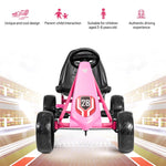 Kids Go Kart Ride-On 4 Wheel Pedal Car with Adjustable Seat