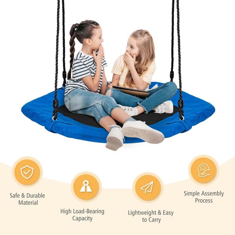 37" Kids Hexagon Tree Swing with Adjustable Hanging Rope