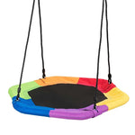 37" Kids Hexagon Tree Swing with Adjustable Hanging Rope