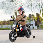 Kids Ride On Motorcycle 12V Aprilia Licensed Electric Dirt Bike with Training Wheels & Headlight