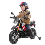 Kids Ride On Motorcycle 12V Aprilia Licensed Electric Dirt Bike with Training Wheels & Headlight