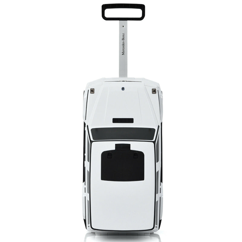 Kids Pull Along Licensed Mercedes-Benz Ener-G-Force Luggage- White Small Travel  Bag