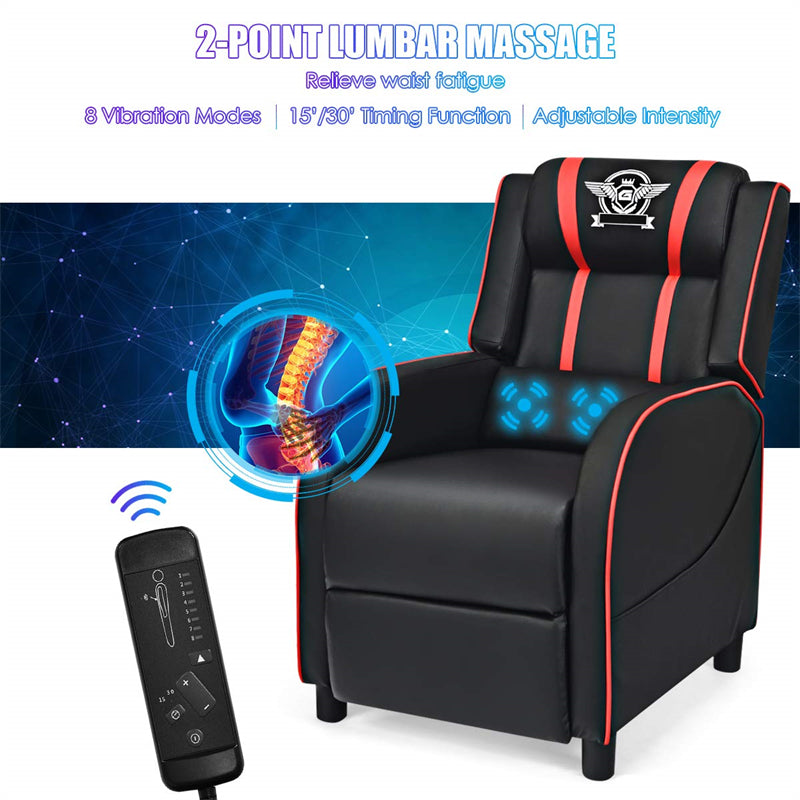 Massage Reclining Gaming Chair With Speakers — Rickle.