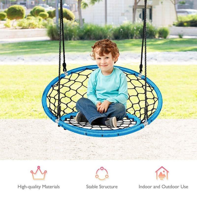 35.5" Inch Kids Indoor Outdoor Round Circle Saucer Swing - Bestoutdor