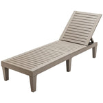 Outdoor Chaise Lounge Lawn Lounge Chair Reclining Patio Chair with 5-Position Adjustable Backrest