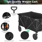 Outdoor Collapsible Utility Garden Wagon Cart Trolley Buggy