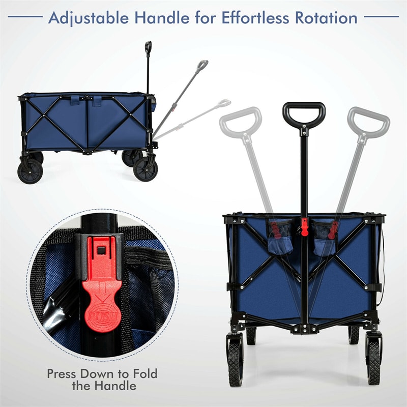 Outdoor Collapsible Utility Garden Wagon Cart Trolley Buggy