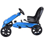 Kids Pedal Go Kart 4-Wheel Pedal-Powered Ride On Car with 2-Position Adjustable Seat